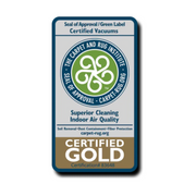 Mosquito Super Vac Backpack Vacuum 6 Quart certification label gold seal.