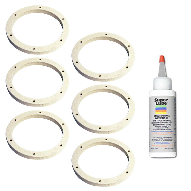 Mytee PAK6-G014 1/2″ Felt Seals for T-Rex Machines (Pack of 6)