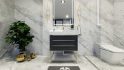 Bethany 30" Freestanding Modern Vanity in Gloss Gray