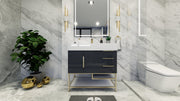 Bethany 36" Freestanding Vanity in High Gloss Gray