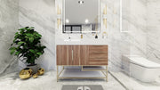 Bethany 42" Freestanding Modern Vanity in White Oak