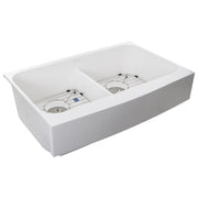 Nantucket Sinks NS-GSEZA32D Retrofit Glacierstone Double Bowl EZApron Kitchen Sink