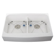 Nantucket Sinks NS-GSEZA32D Retrofit Glacierstone Double Bowl EZApron Kitchen Sink (image 2)