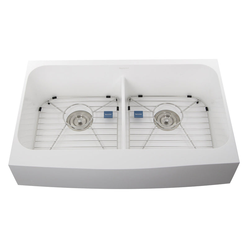 Nantucket Sinks NS-GSEZA32D Retrofit Glacierstone Double Bowl EZApron Kitchen Sink (image 2)