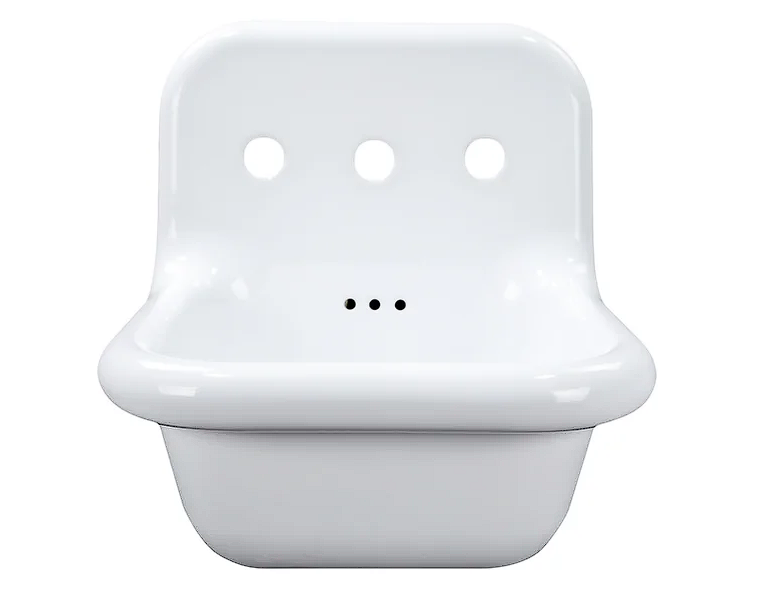 Nantucket sinks NS-VC16-WW Fireclay 30's style sink in all white
