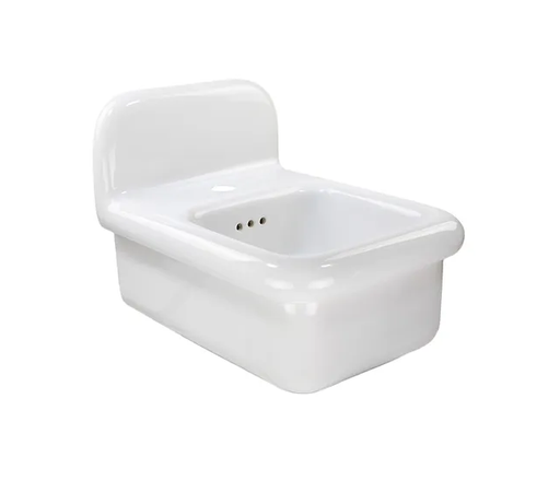 Nantucket Sinks NS-VCDM14-WW 14-inch fireclay wallmount bath sink