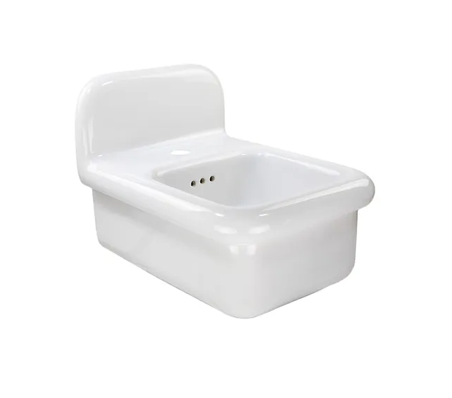 Nantucket Sinks NS-VCDM14-WW 14-inch fireclay wallmount bath sink