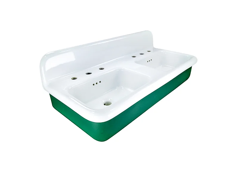 Nantucket Sinks NS-VCDM39 Fireclay 30's style double bowl sink (image 3)