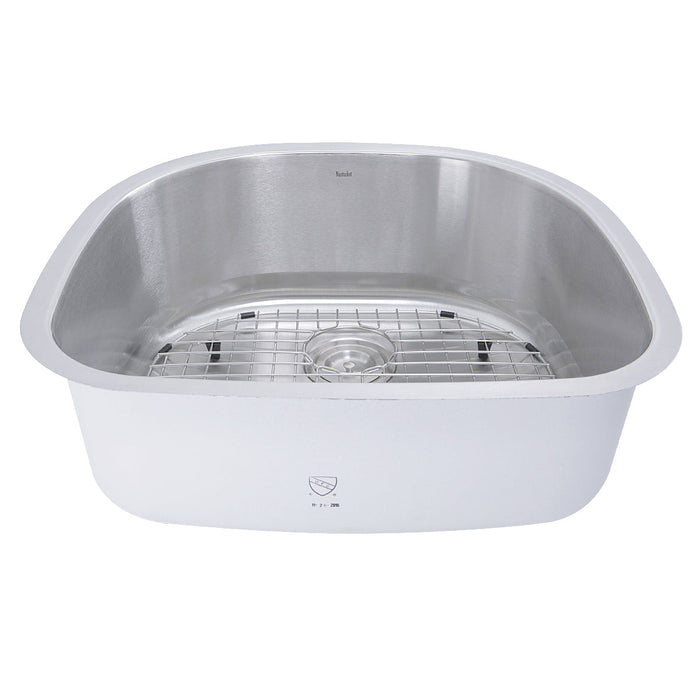 Nantucket Sinks NS03i-16 NS03i-16 Sconset 23" D-Bowl Undermount Stainless Steel Kitchen Sink, 16 Gauge