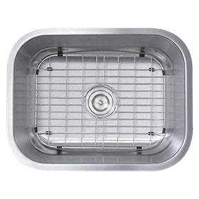 Nantucket Sinks NS09i-16 Small Rectangle Single Bowl Undermount Kitchen Sink, 16 Gauge