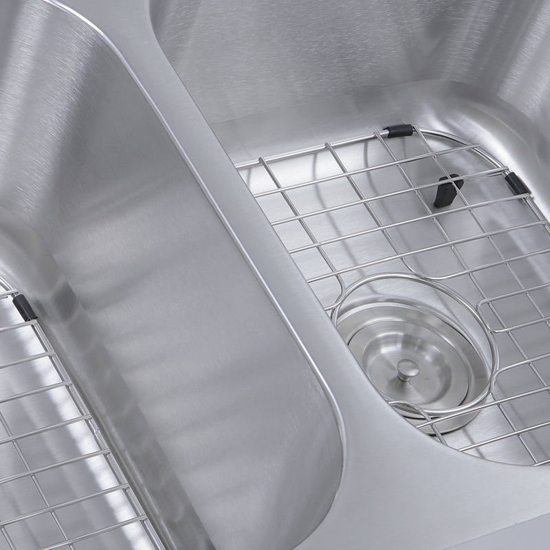 Nantucket Sinks NS10i-16 32.5" Double Bowl Equal Undermount Stainless Steel Kitchen Sink, 16 Gauge (image 3)