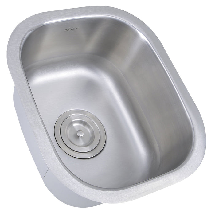 Nantucket Sinks NS1512 Rectangle Undermount Bar/Prep Sink, 18 Gauge