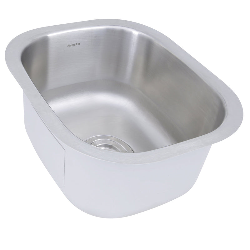 Nantucket Sinks NS1512 Rectangle Undermount Bar/Prep Sink, 18 Gauge (image 3)