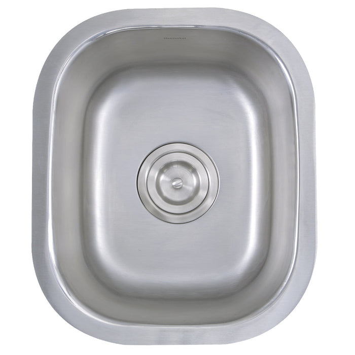 Nantucket Sinks NS1512 Rectangle Undermount Bar/Prep Sink, 18 Gauge