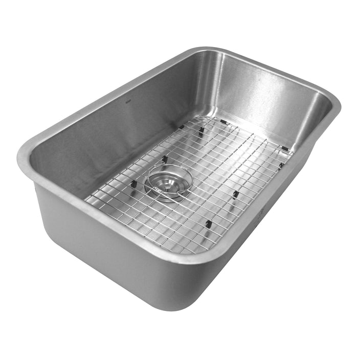 Nantucket Sinks NS3018-9-16 Large Rectangle Single Bowl Undermount Kitchen Sink, 9"es Deep