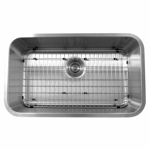 Nantucket Sinks NS3018-9-16 Large Rectangle Single Bowl Undermount Kitchen Sink, 9 Inches Deep