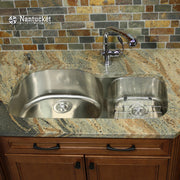 Nantucket Sinks NS3121-16 NS3121-16 - 31.5" 70/30 Double bowl Undermount Stainless Steel Kitchen Sink, 16 Gauge (image 7)