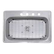 Nantucket Sinks NS3322-8 NS3322-8 33" Large Rectangle Single Bowl 18 Gauge Stainless Steel Drop In Kitchen Sink (image 2)