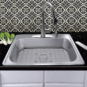 Nantucket Sinks NS3322-8 NS3322-8 33" Large Rectangle Single Bowl 18 Gauge Stainless Steel Drop In Kitchen Sink (image 6)