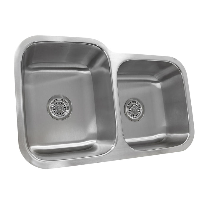 Nantucket Sinks NS6040-18 Double bowl Undermount Kitchen Sink, 18 Gauge
