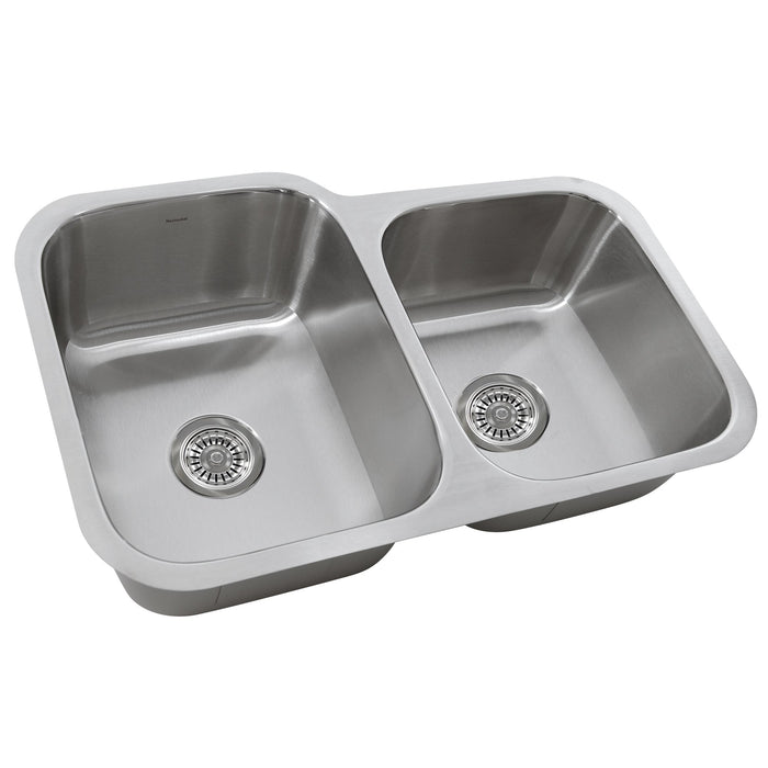 Nantucket Sinks NS6040-18 Double bowl Undermount Kitchen Sink, 18 Gauge