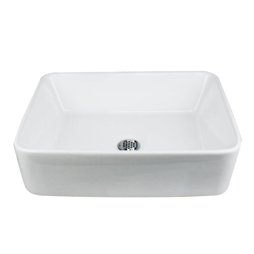 Nantucket Sinks NSV105 Rectangle White Vessel Sink