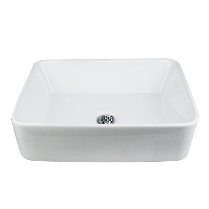 Nantucket Sinks NSV105 Rectangle White Vessel Sink
