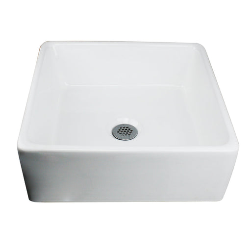 Nantucket Sinks NSV107A Square White Vessel Sink