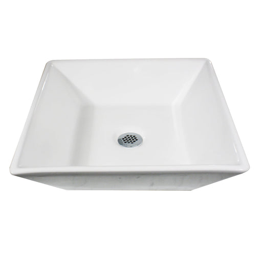 Nantucket Sinks NSV109 Square Tapered White Vessel Sink