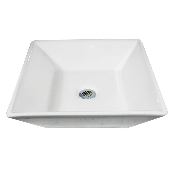 Nantucket Sinks NSV109 Square Tapered White Vessel Sink