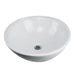 Nantucket Sinks NSV218 17" Round White Vessel Sink w/Overflow