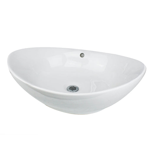 Nantucket Sinks NSV305 Oblong White Vessel Sink