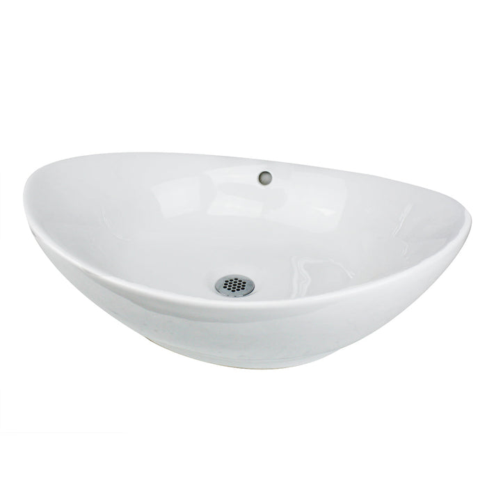 Nantucket Sinks NSV305 Oblong White Vessel Sink
