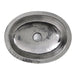 Nantucket Sinks OVS-OF 17.5 Inch x 13.75 Inch Hand Hammered Oval Undermount Bathroom Sink With Overflow