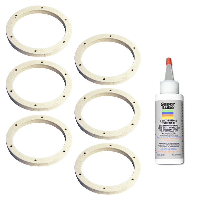 Mytee PAK6-G014 1/2″ Felt Seals for T-Rex Machines (Pack of 6)