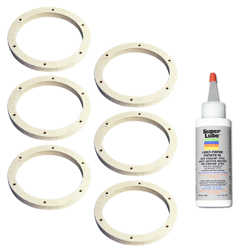 Mytee PAK6-G014 1/2″ Felt Seals for T-Rex Machines (Pack of 6)