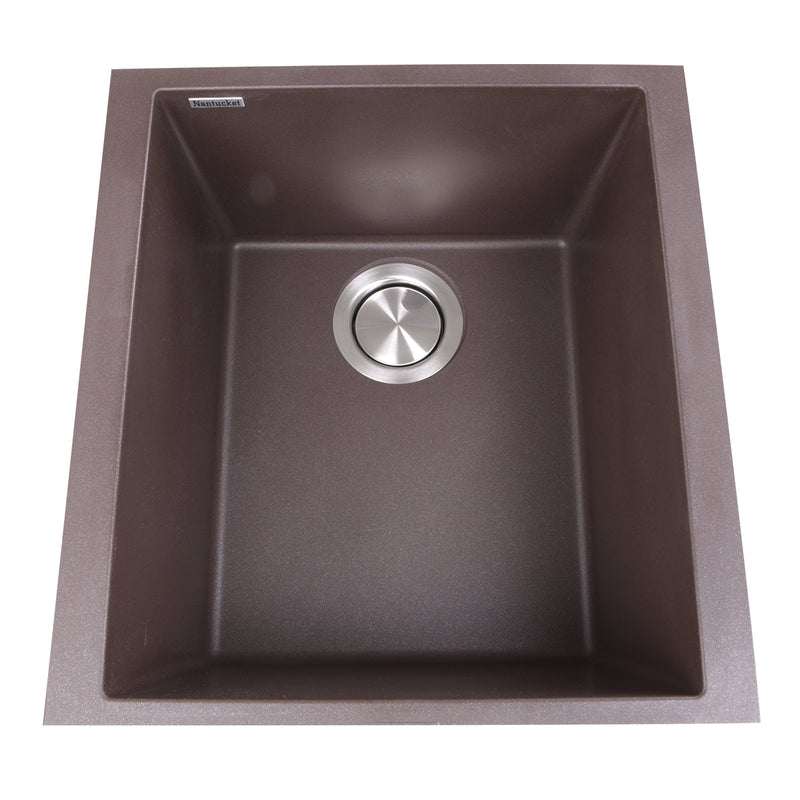 Nantucket Sinks 17" Single Bowl Undermount Granite Composite Bar-Prep Sink (image 6)