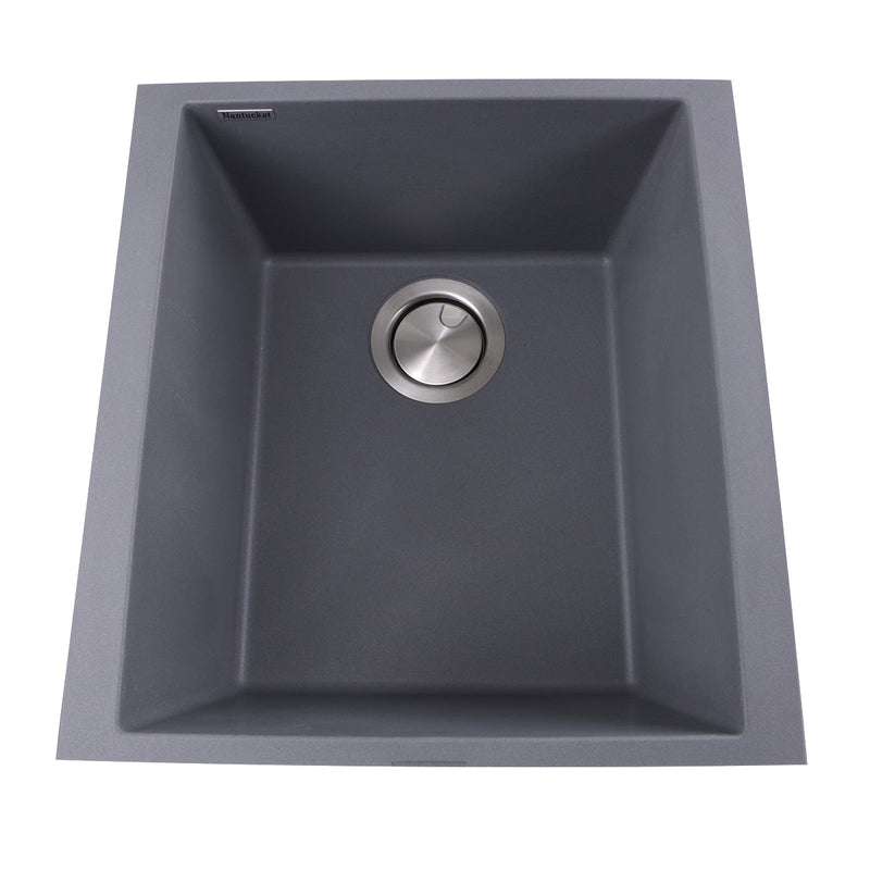 Nantucket Sinks 17" Single Bowl Undermount Granite Composite Bar-Prep Sink (image 7)