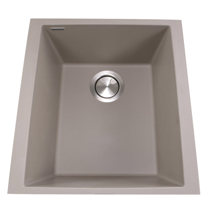 Nantucket Sinks 17" Single Bowl Undermount Granite Composite Bar-Prep Sink