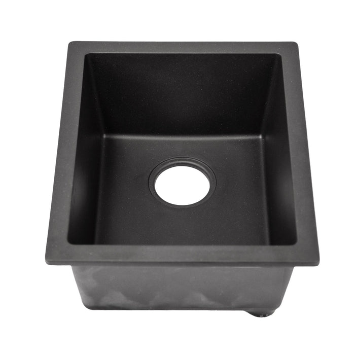 Nantucket Sinks PR1815 Single Bowl Dual-mount Bar-Prep Sink Black