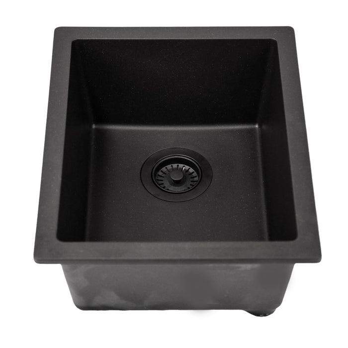 Nantucket Sinks PR1815 Single Bowl Dual-mount Bar-Prep Sink Black - Parent