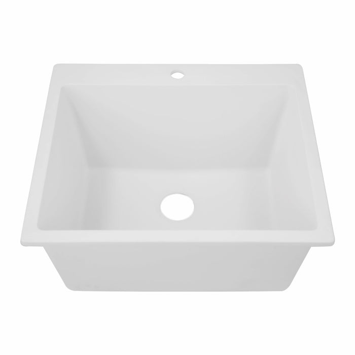 Nantucket Sinks PR2522-DM Single Bowl Dual-mount Laundry Sink