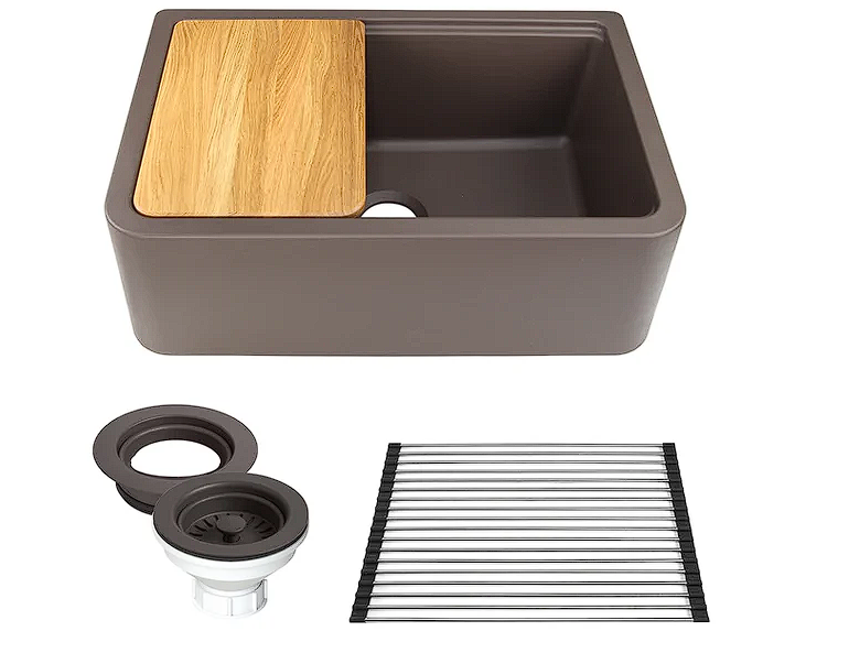 Nantucket Sinks PR3020-APS 30" Reversible Workstation Apron Sink with Accessory Pack