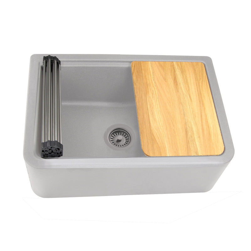 Nantucket Sinks PR3020-APS 30" Reversible Workstation Apron Sink with Accessory Pack (image 4)