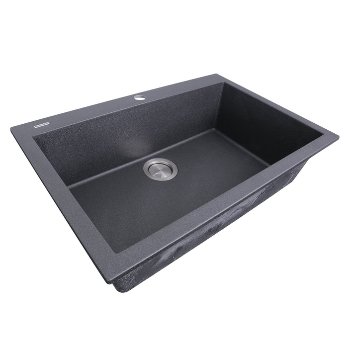 Nantucket Sinks PR3020-DM Large Single Bowl Dual-mount Granite Composite