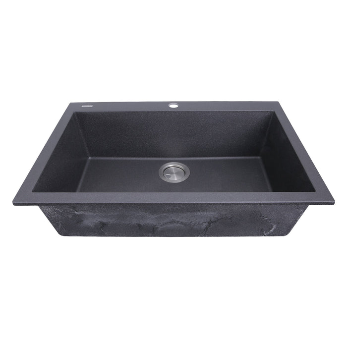 Nantucket Sinks PR3020-DM Large Single Bowl Dual-mount Granite Composite