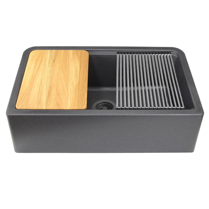 Nantucket Sinks PR3320-APS 33" Reversible Workstation Apron Sink with Accessory Pack