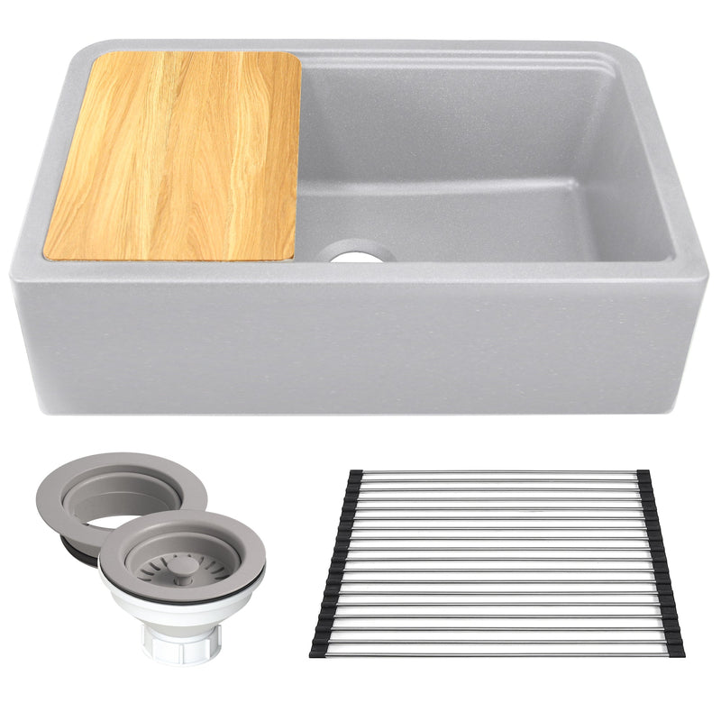 Nantucket Sinks PR3320-APS 33" Reversible Workstation Apron Sink with Accessory Pack (image 4)