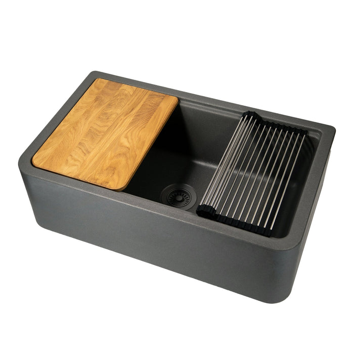 Nantucket Sinks PR3320-APS 33" Reversible Workstation Apron Sink with Accessory Pack