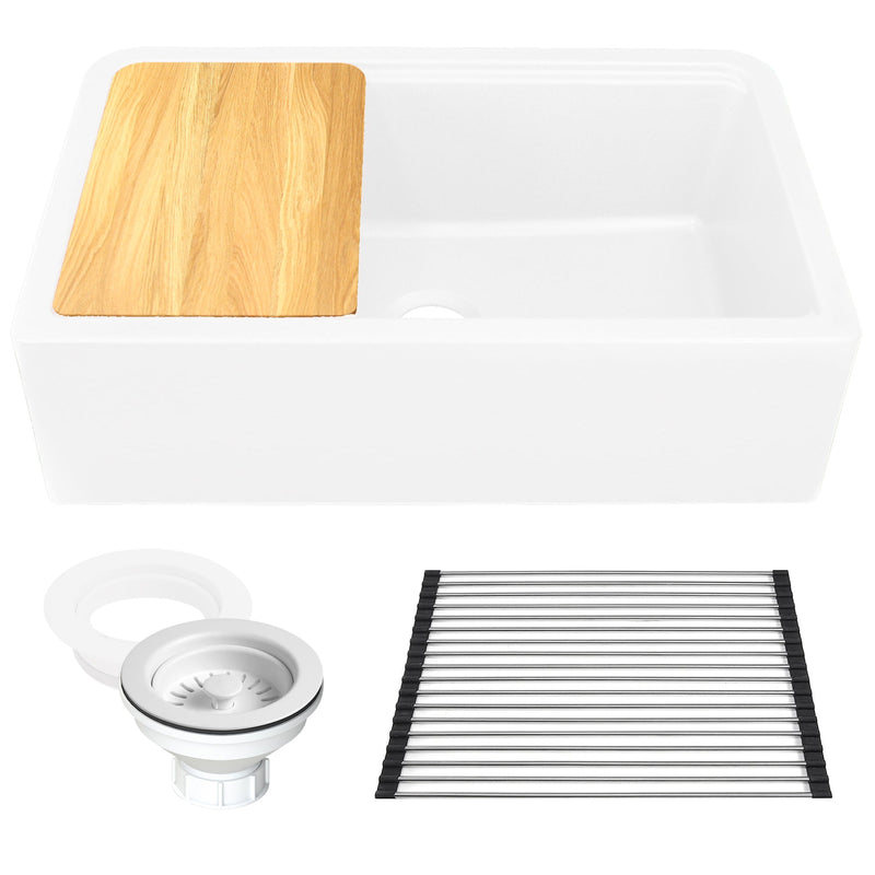 Nantucket Sinks PR3320-APS 33" Reversible Workstation Apron Sink with Accessory Pack (image 6)